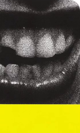 High-contrast black-and-white close-up of teeth